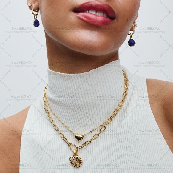 Pandora Blue Engravable Mini Medallion Charm - Picture 5 of 7